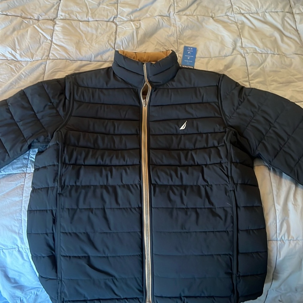 Nautica Reversible Performance Quilted Puffer Coat Jacket Unworn